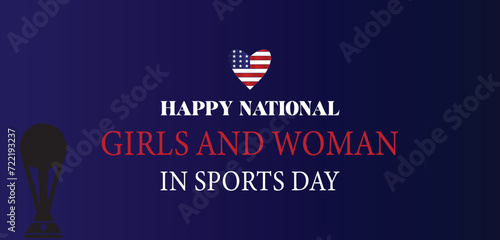 National Girls And Women In Sports Day Text Design