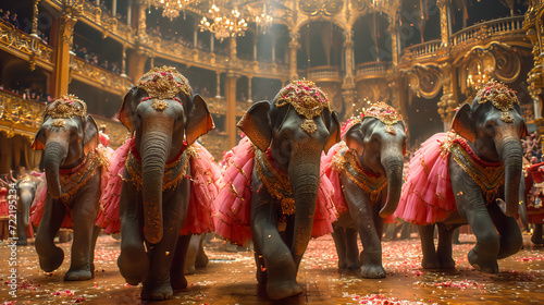 Ballet with Elephants. Theatrical Delight with Elephants