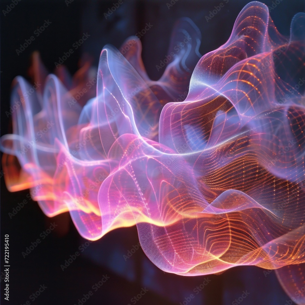 Fototapeta premium visualization of wave particle
