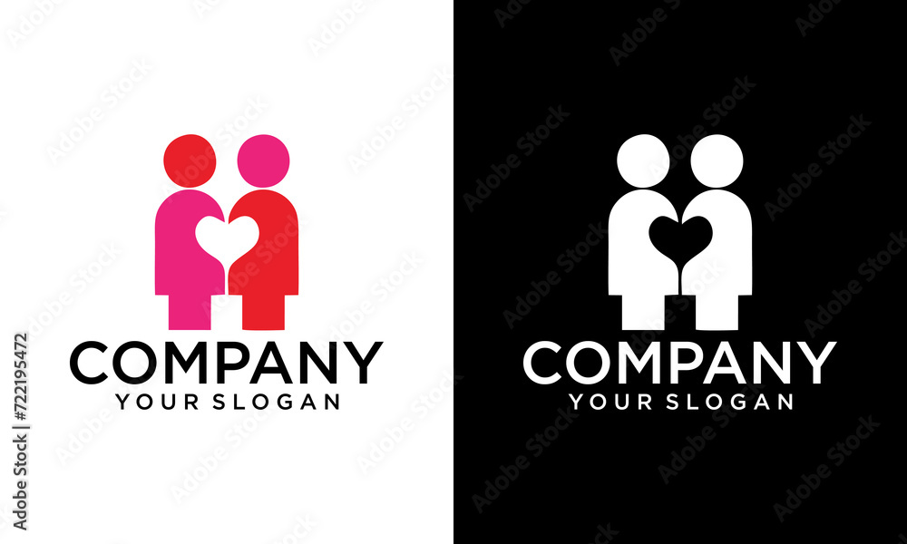 connecting people icon, business network logo, social networking and communication infographic. abstract people silhouette vector illustration.