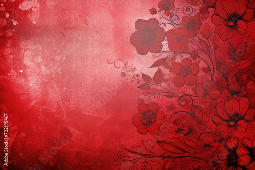 ruby abstract floral background with natural grunge textures
