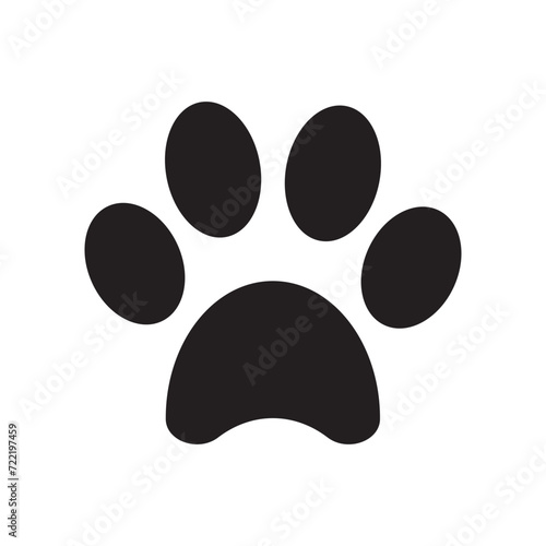 Paw icon . paw print sign and symbol. dog or cat paw. vector illustration.