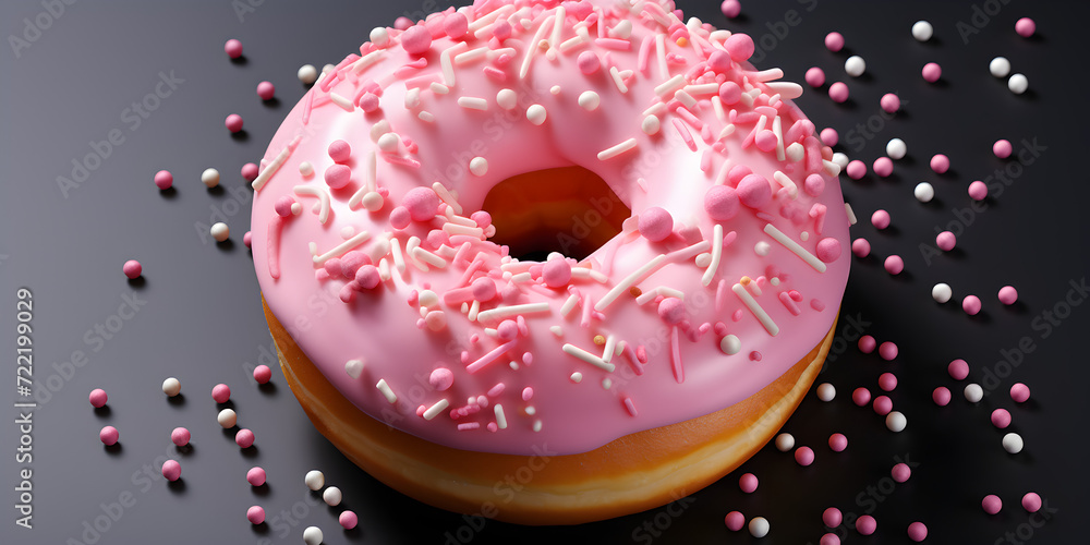 doughnut with icing and sprinkles doughnut with icing and sprinkles