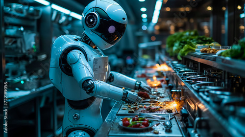 Fototapeta Naklejka Na Ścianę i Meble -  The Future of Cooking. Culinary Cyborg