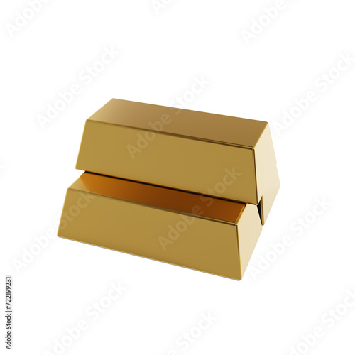 Gold Bars Isolated Transparent Background