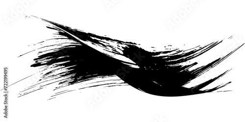 Black stripe watercolor . splash watercolor painted and copy space above and below.