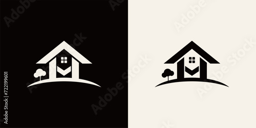 the letter M house logo is suitable for graphic needs