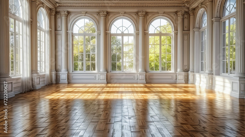 Empty Modern Apartment. Room of Modern Design. Space and Light