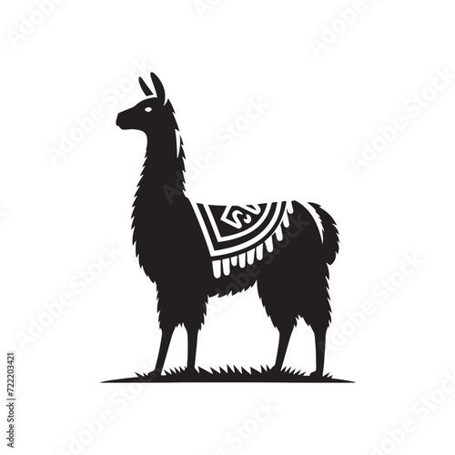 Captivating Lama Whispers: Lama Silhouette Set Sharing the Enchanting Whispers of Llama Presence - Lama Illustration - Lama Vector
