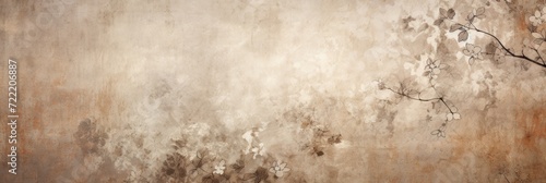 taupe abstract floral background with natural grunge texture