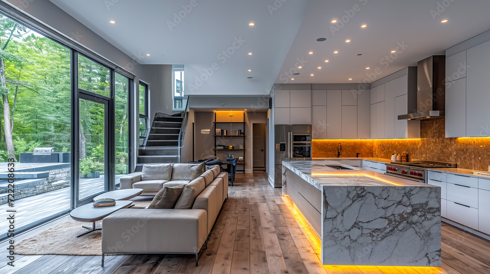 Obraz premium Luxury Kitchen Design. Modern Home