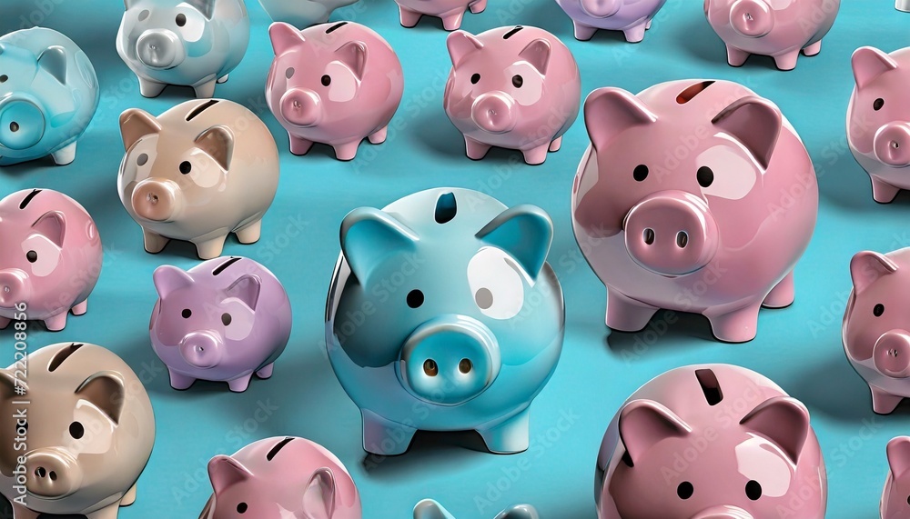 abstract colorful background from piggy banks suitable as a cover abstract colorful background from piggy banks suitable as a cover