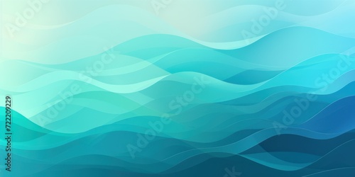 Teal gradient colorful geometric abstract circles and waves pattern