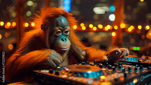 Orangutan DJ on the Rooftop