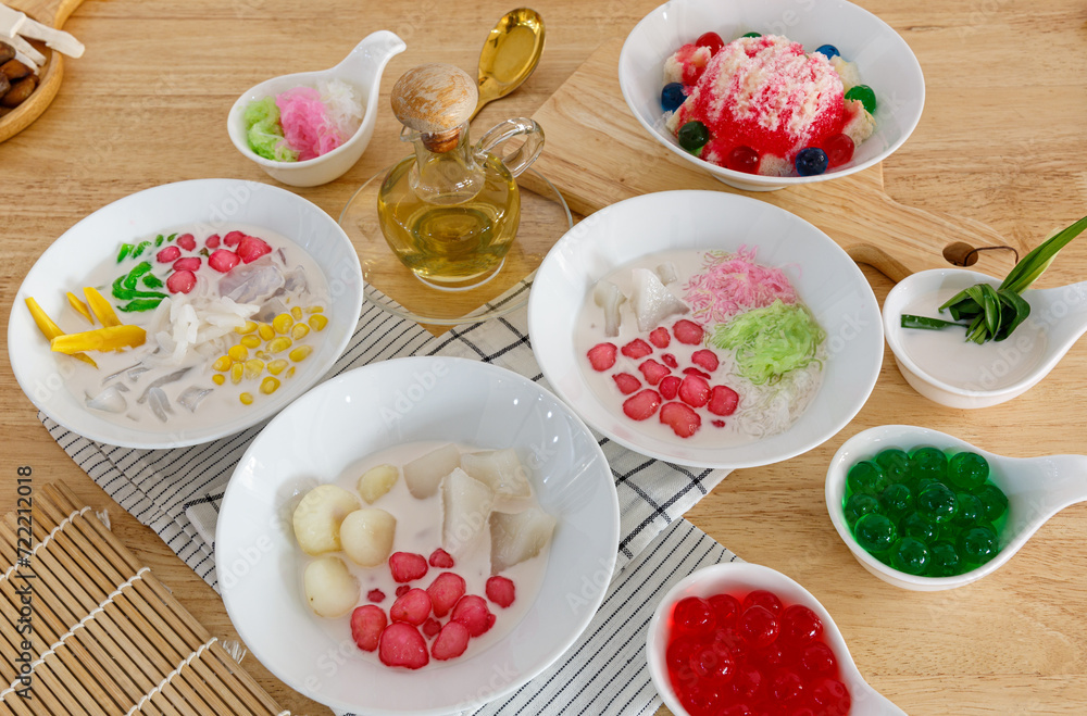 Jackfruit, Sarim, Stuffed Water Chestnut, and Roasted Coconut with Coconut Milk Jackfruit, Sarim, Stuffed Water Chestnut, and Roasted Coconut with Coconut Milk