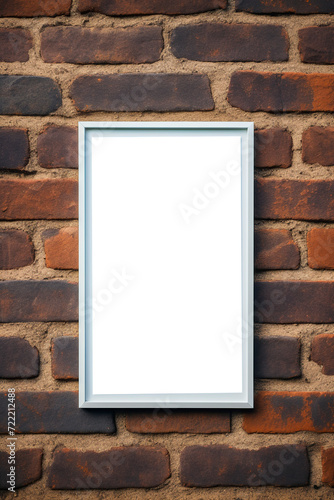 Wallpaper Mural Blank picture frame on brick wall background. Mock up, Template Torontodigital.ca