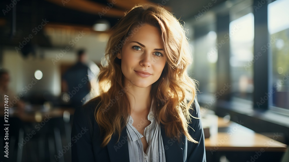 Portrait of beautiful young business woman with curly hair Portrait of beautiful young business woman with curly hair