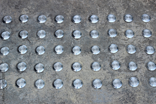 Cement fllor with tactile ground surface indicators