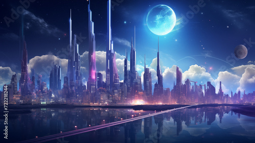 A futuristic Landscape in the Year 2050