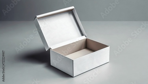 white box on a gray background 