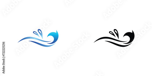 Fototapeta Naklejka Na Ścianę i Meble -  Simple water logo design with modern concept| premium vector
