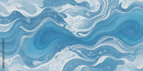 Sea water ocean wave vector background. Blue water ocean sea wave seamless background. Water  ocean wave white and soft blue aqua, teal texture. © Vactor Viky