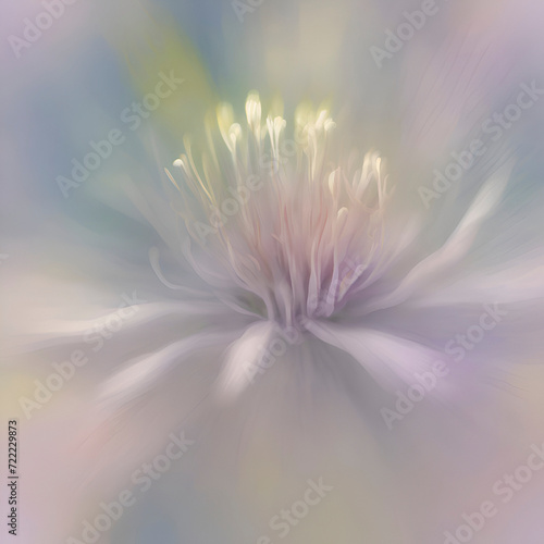 Pastel flower paintings in the impressionist style.  photo