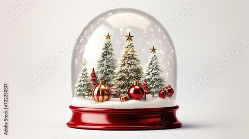 Christmas Resin Snow Ball Resin Crafts Snowflake Gift Home Decoration Glass Snow Globe Souvenir ai generated image