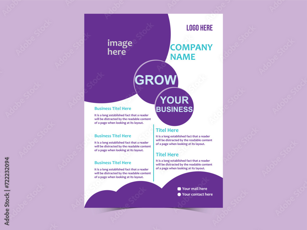 modern business template flyer and vector. 
