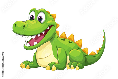 cartoon crocodile vector illustration