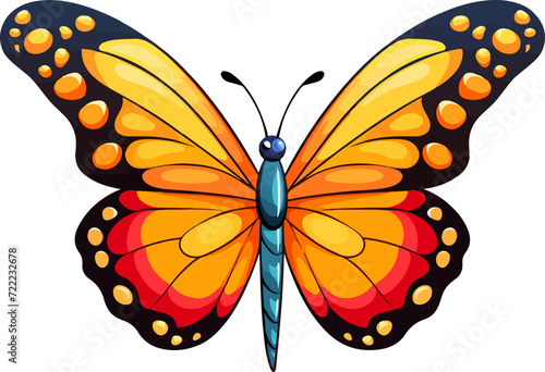 monarch butterfly isolated on white background