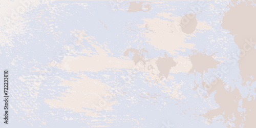Grunge Texture. Abstract Surreal Vector Background with Messy Ivory Grungy Stains on a Pastel Blue. Simple Irregular Rough Print ideal for Layout, Cover. No text.Blue-Beige Textured Modern Design.RGB.