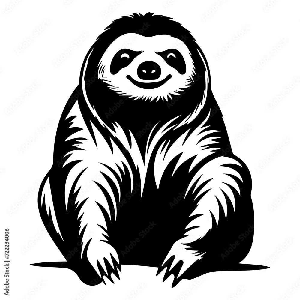sloth icon illustration, sloth silhouette logo svg vector sloth icon illustration, sloth silhouette logo svg vector