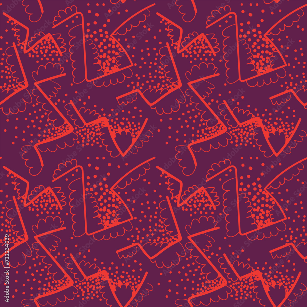 Seamless vector pattern with waves and dots Seamless vector pattern with waves and dots