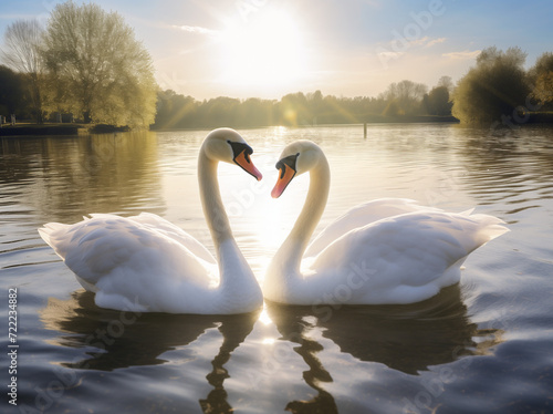 Swans in the lake.