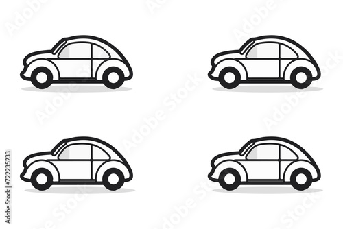 vector set of car icons