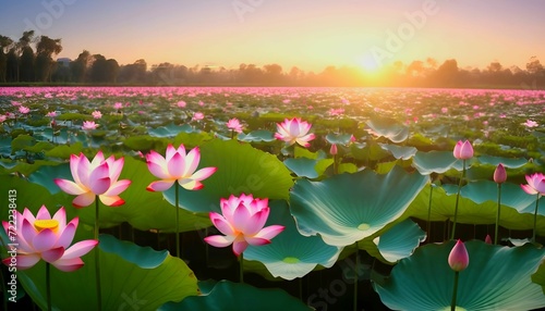lotus flower in the pond photo