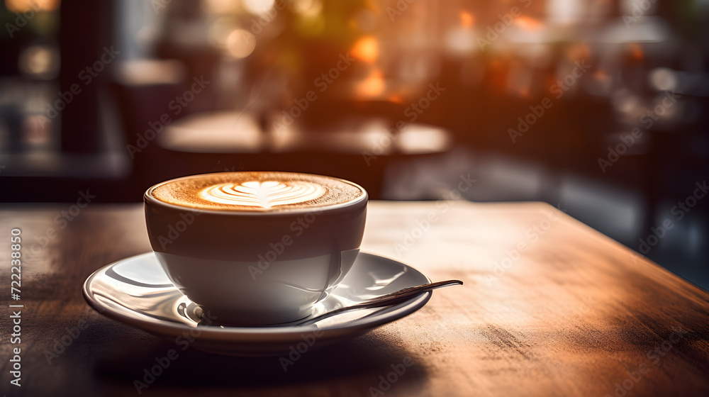cup of coffee on table cup of coffee on table