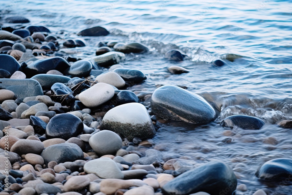 waves crashing on rocks