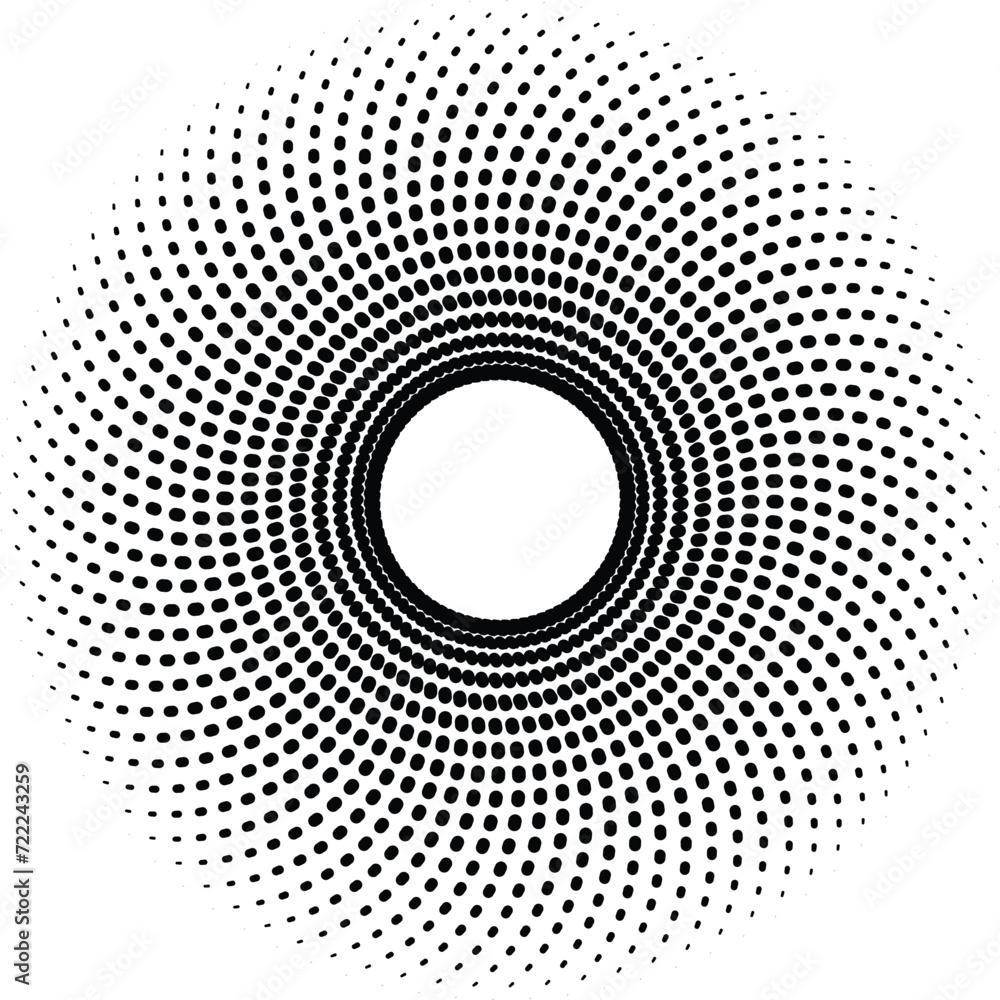 Pattern of dotted circle isolated on white background vector illustration Pattern of dotted circle isolated on white background vector illustration