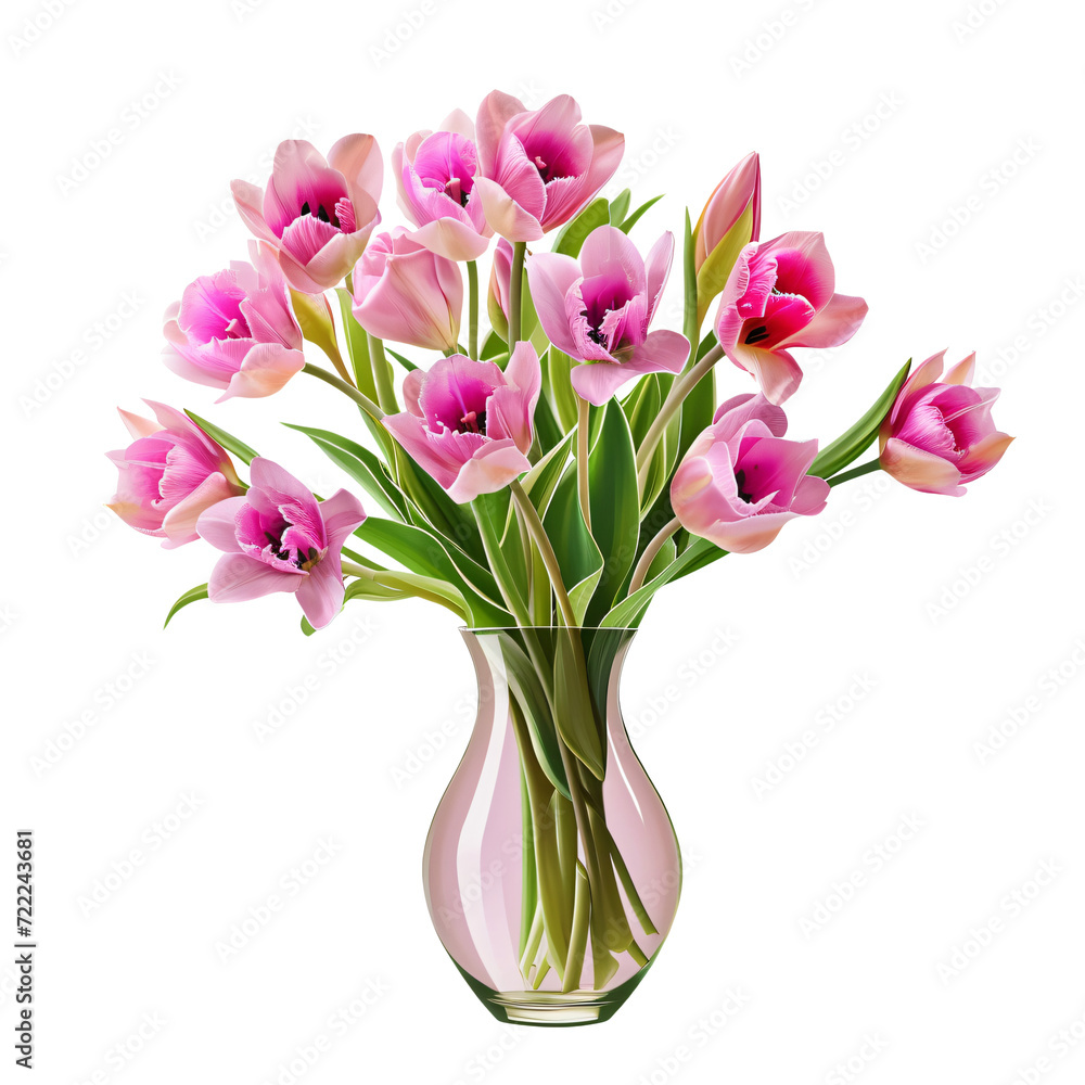 pink tulips in a vase isolated. Gladiolus Flower ‘Prins Claus’ Vase Arrangements isolated on transparent background pink tulips in a vase isolated. Gladiolus Flower ‘Prins Claus’ Vase Arrangements isolated on transparent background