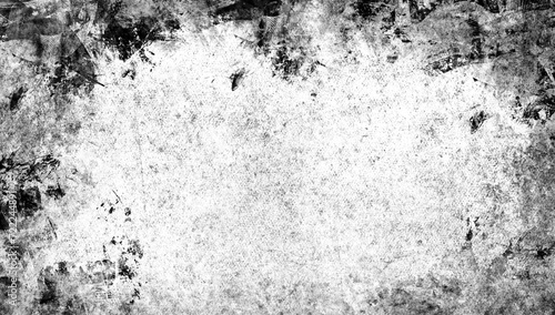 Black and white scratched grunge isolated on background, old film effect. Distressed retro paper abstract stock illustration cracked texture overlays for space or text. © Victor