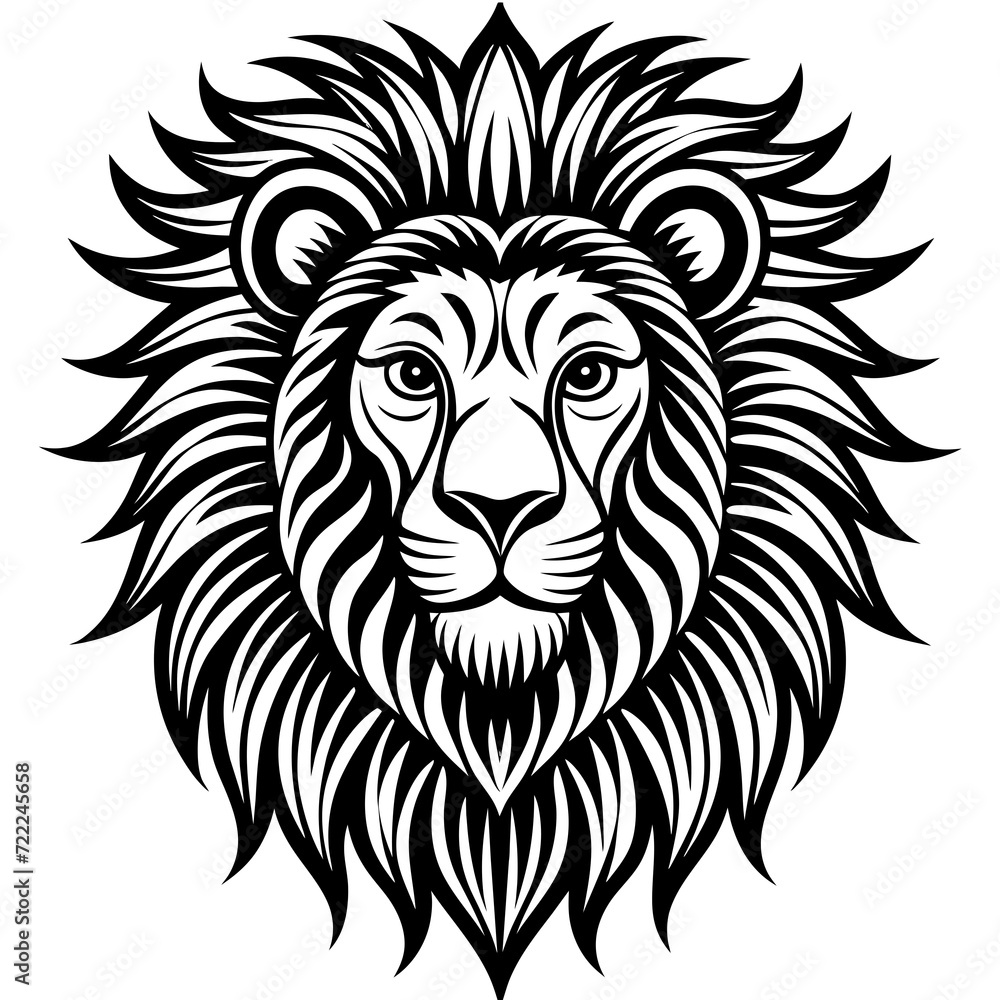 Obraz premium lion head vector