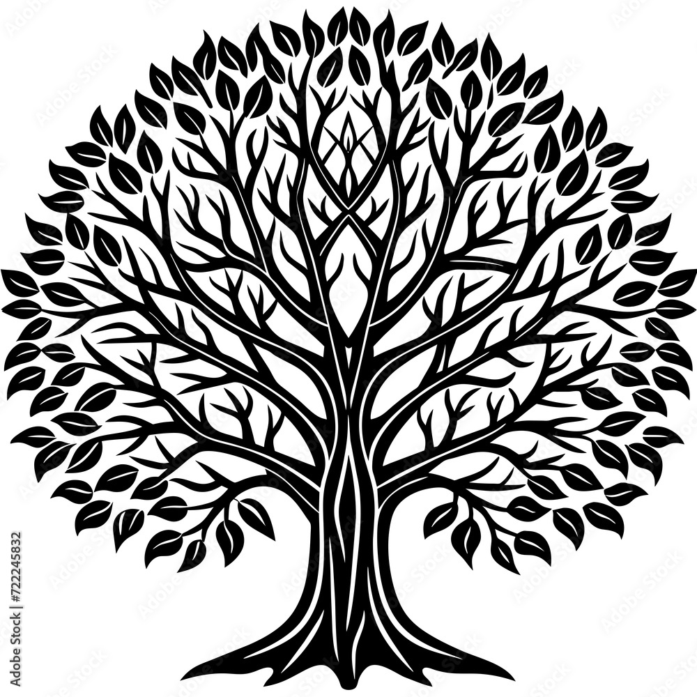 Obraz premium tree silhouette vector 