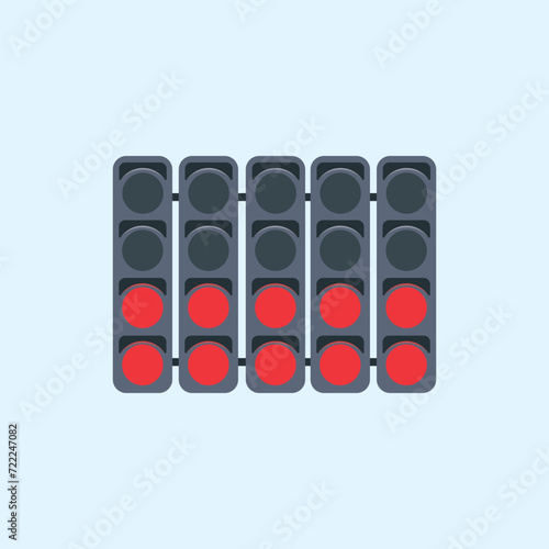 Formula 1 red starting lights