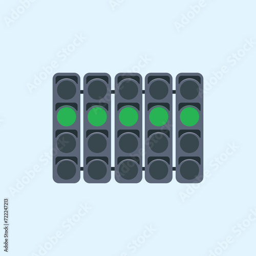 Formula 1 green starting lights