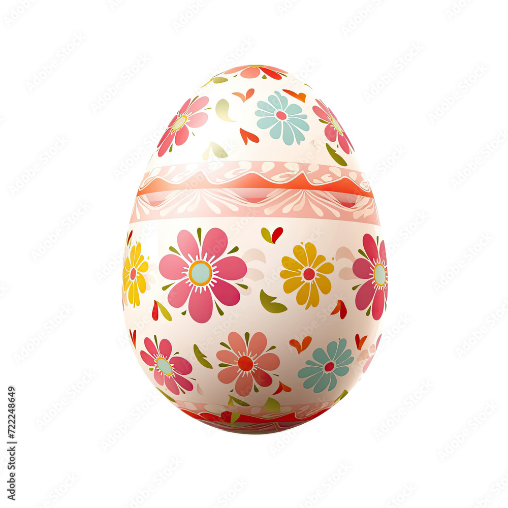 Decorated Easter Egg on White Background Decorated Easter Egg on White Background