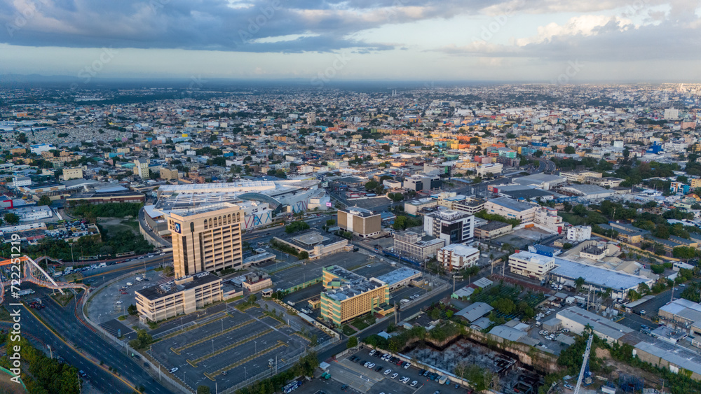 Vista aérea de Santo Domingo, República Dominicana. 