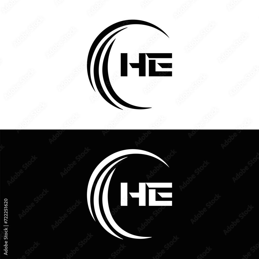 HE logo. H E design. White HE letter. HE, H E letter logo SET design. Initial letter HE linked circle uppercase monogram logo. H E letter logo SET vector design. HE letter logo design five HE logo. H E design. White HE letter. HE, H E letter logo SET design. Initial letter HE linked circle uppercase monogram logo. H E letter logo SET vector design. HE letter logo design five