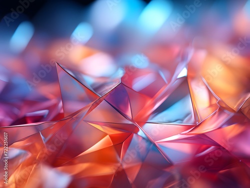 Abstract background with a sharp glass figure